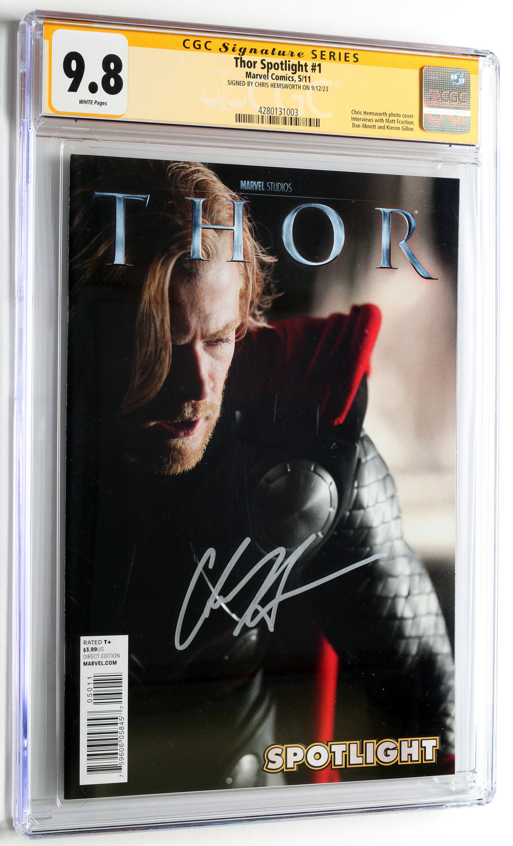 Thor Spotlight #1 - Photo Cover - Signed by Chris Hemsworth (CGC Signature Series 9.8) 2011