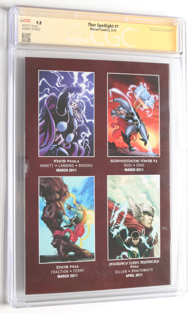 
                  
                    Thor Spotlight #1 - Photo Cover - Signed by Chris Hemsworth (CGC Signature Series 9.8) 2011
                  
                