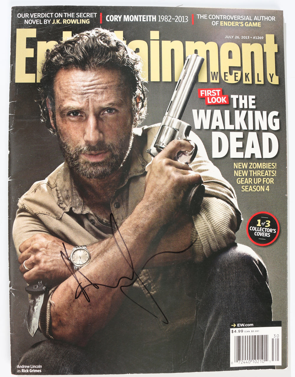Andrew Lincoln from The Walking Dead Signed 8x11 Entertainment Weekly Magazine