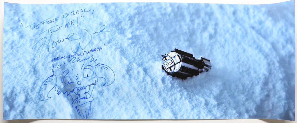 Howie Weed as Wampa in Star Wars: The Empire Strikes Back Signed 12x30 Poster with Sketch Art