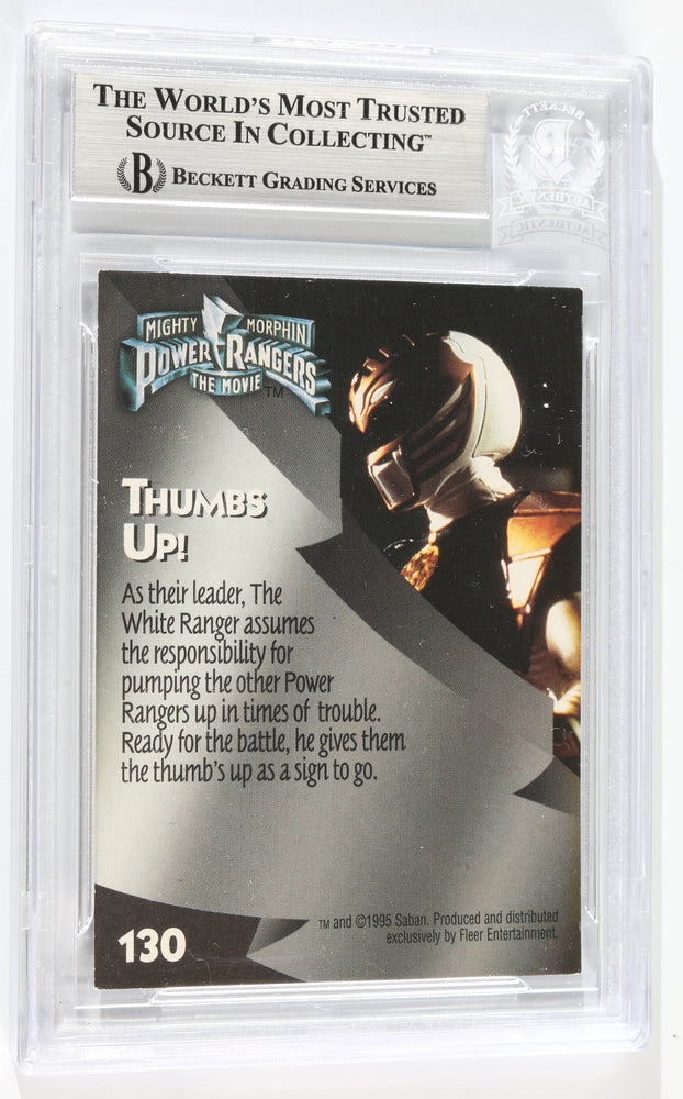 
                  
                    Jason David Frank as White Ranger in Power Rangers (Beckett Encapsulated) Signed 1995 Fleer Ultra Trading Card #130
                  
                