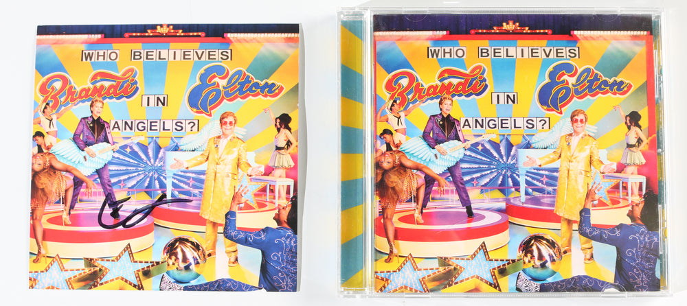Elton John and Brandi Carlile: Who Believes in Angels? CD Insert Signed by Elton John