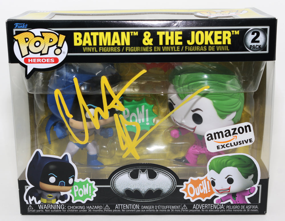 Christian Bale as Batman in The Dark Knight Amazon Exclusive Signed Funko POP! 2-Pack
