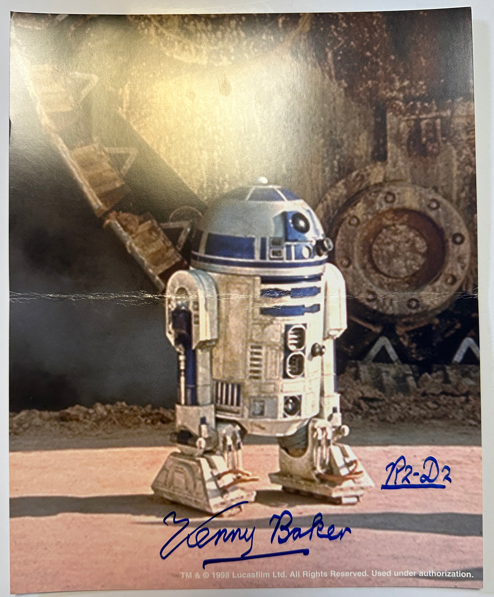 Kenny Baker as R2-D2 in Star Wars: A New Hope Signed 8x10 Photo