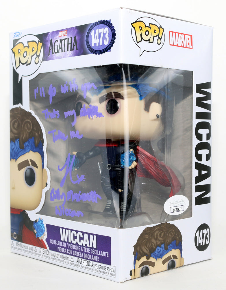 
                  
                    Joe Locke as Wiccan in Agatha All Along (JSA) Signed Funko POP! #1473 with Character Name & Quote
                  
                