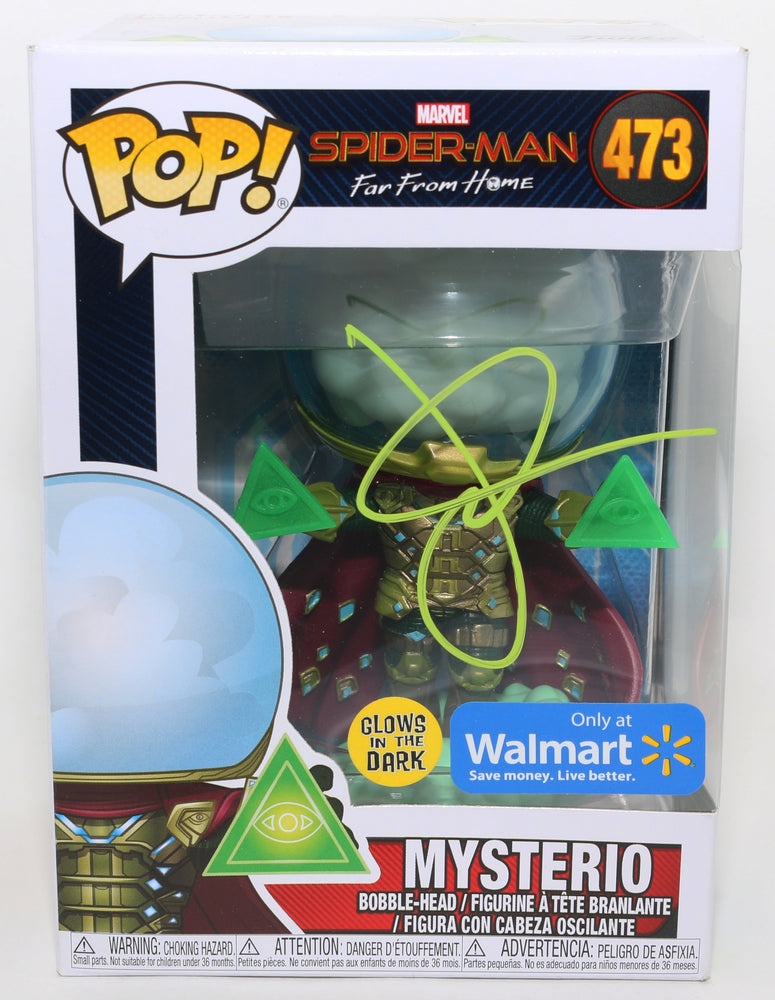 
                  
                    Jake Gyllenhaal as Mysterio from Spider-Man: Far From Home GITD Walmart Exclusive Signed Funko POP! #473
                  
                