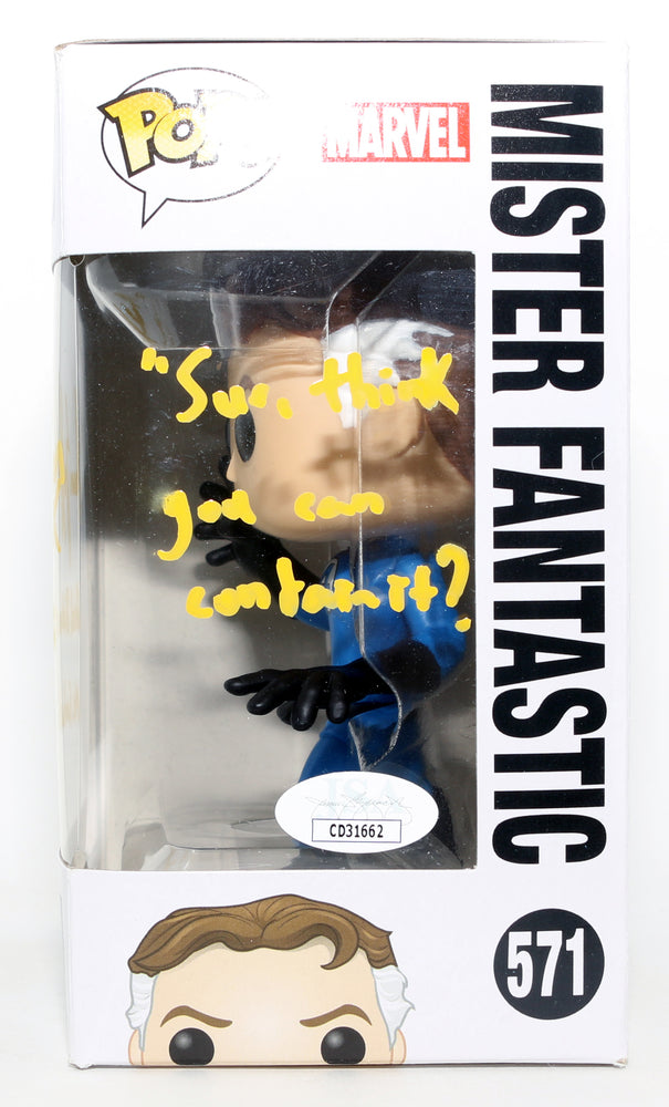 
                  
                    Ioan Gruffudd as Reed Richards / Mr. Fantastic in Fantastic Four (JSA) Signed Funko POP! #571 with Character Name & Quote
                  
                