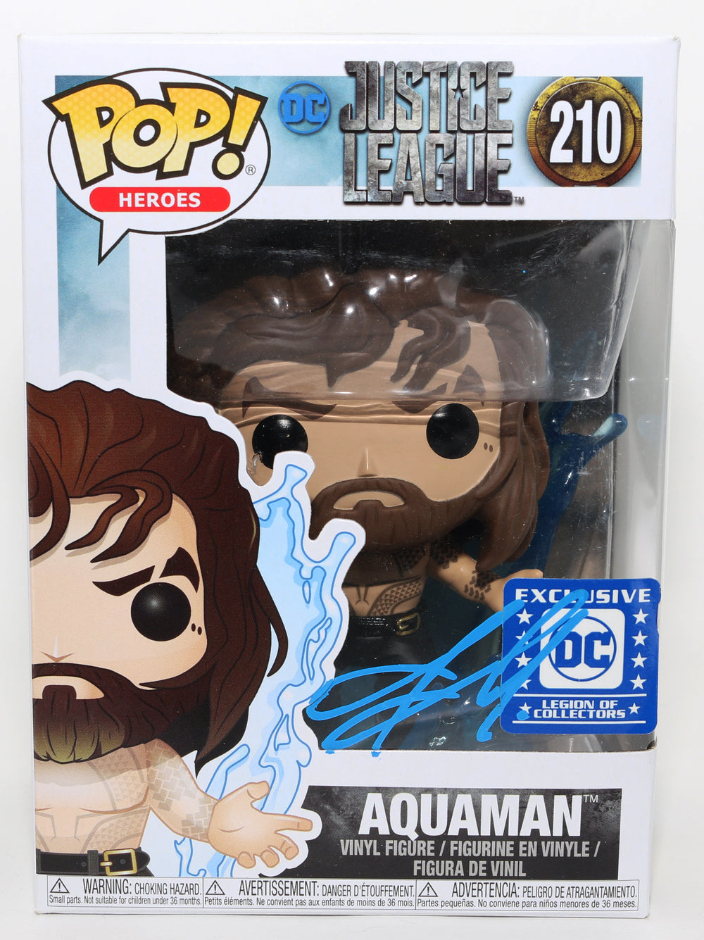 Jason Momoa as Aquaman Shirtless in Justice League DC Legion Exclusive (JSA) Signed Funko POP! #210