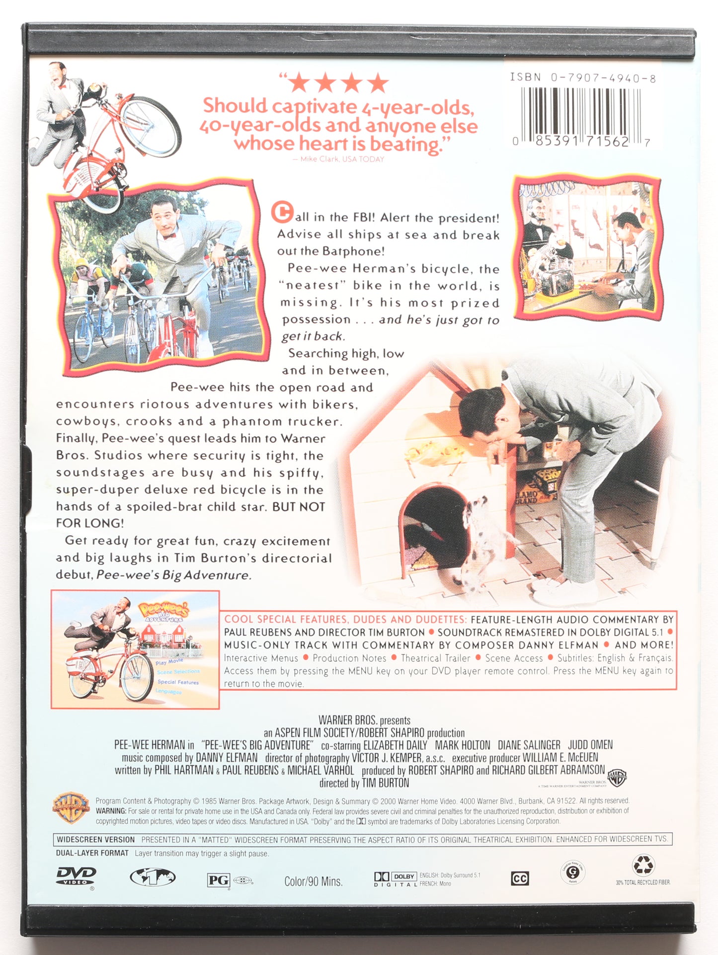 
                  
                    Paul Reubens as Pee-wee Herman in Pee-wee's Big Adventure Signed DVD Case
                  
                
