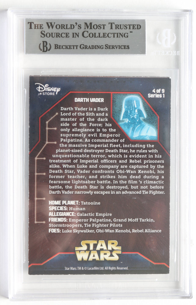 
                  
                    James Earl Jones as Darth Vader 2014 Disney Store Star Wars North America #4 (Beckett Slabbed) Signed Trading Card
                  
                