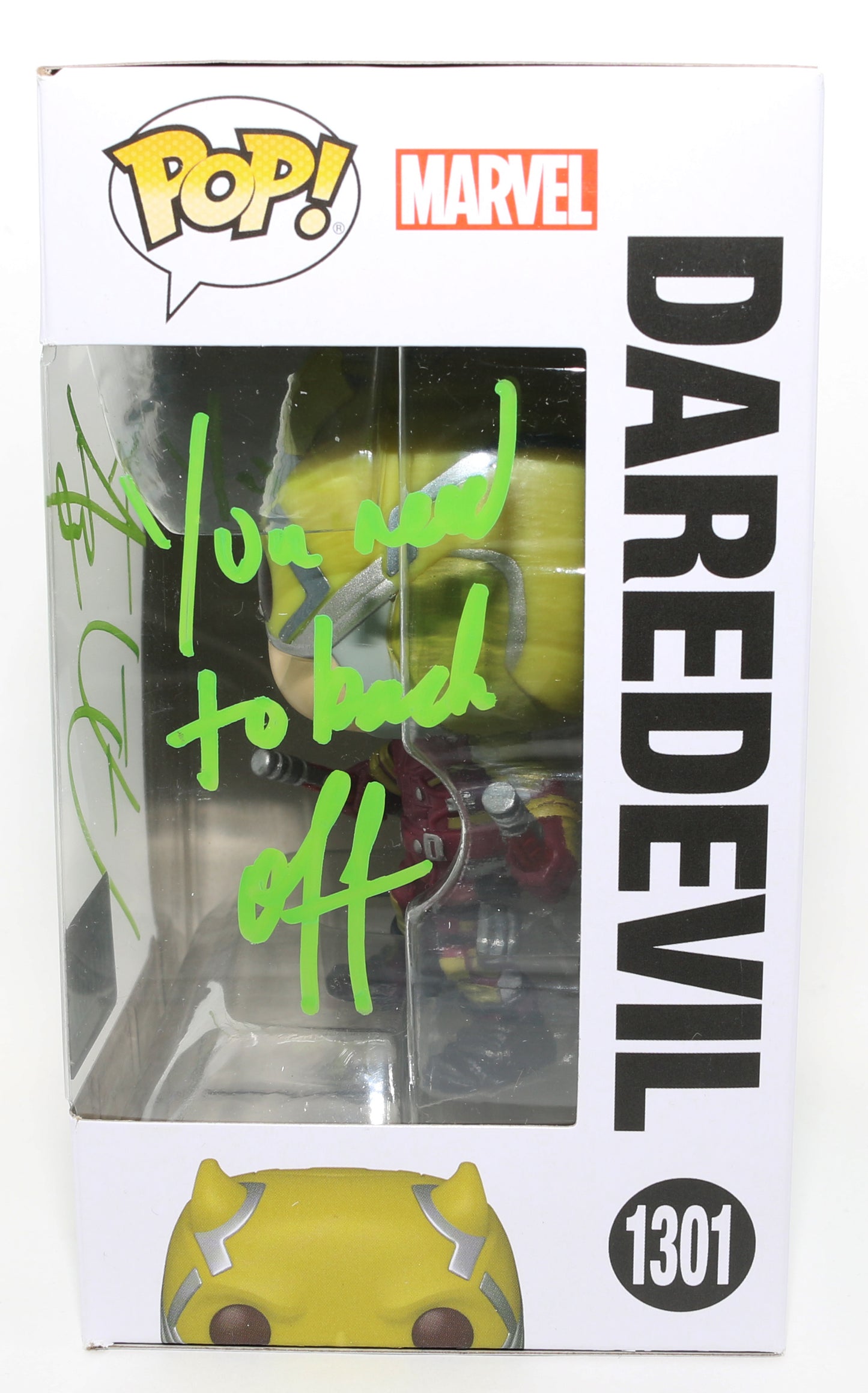 
                  
                    Charlie Cox as Yellow Suit Daredevil in She-Hulk : Attorney at Law Entertainment Earth Exclusive Signed Funko POP! #1301 with Character Name and Quote
                  
                