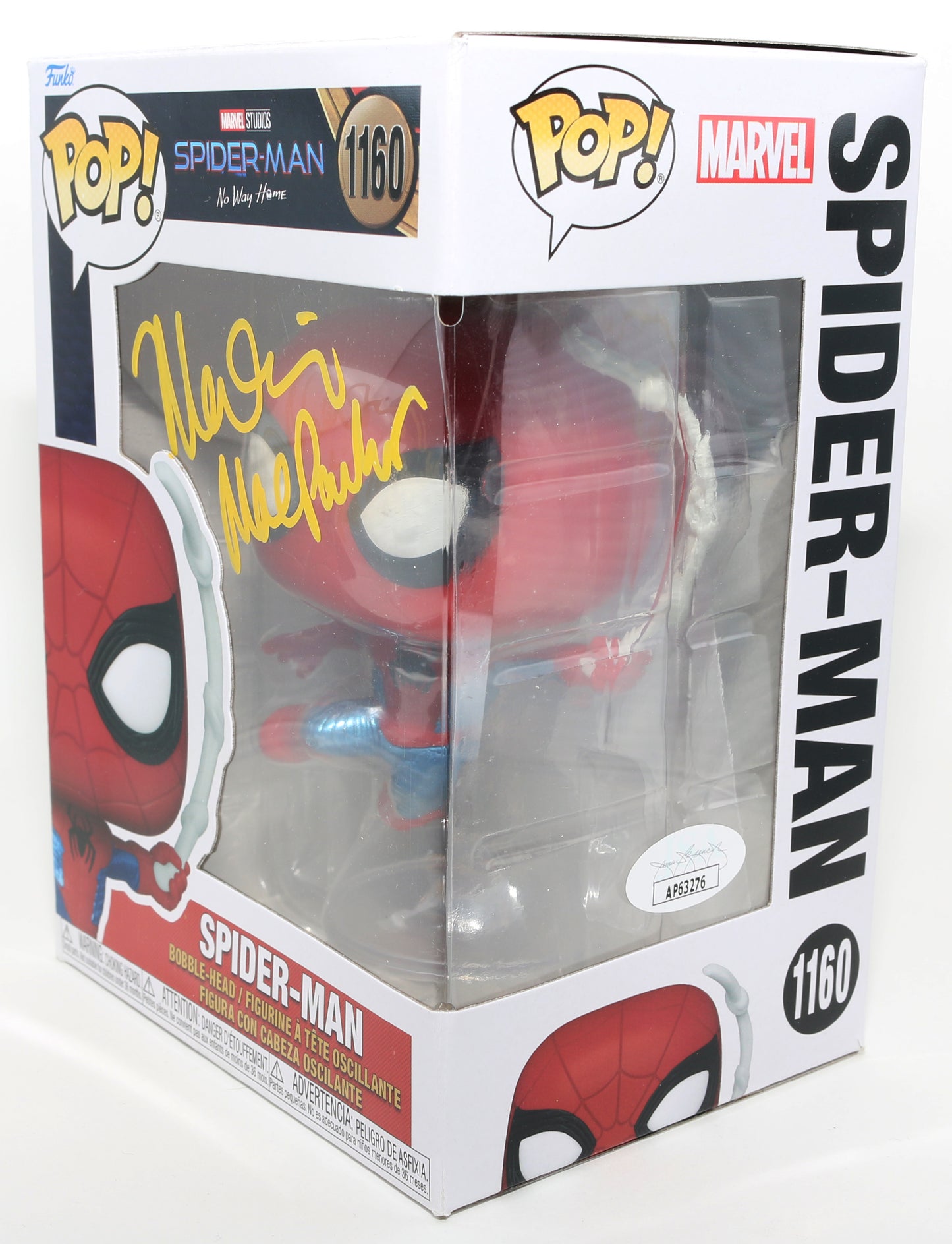 
                  
                    Marisa Tomei as Aunt May Parker in Spider-Man: No Way Home (JSA) Signed Funko POP! #1160 with Character Name
                  
                