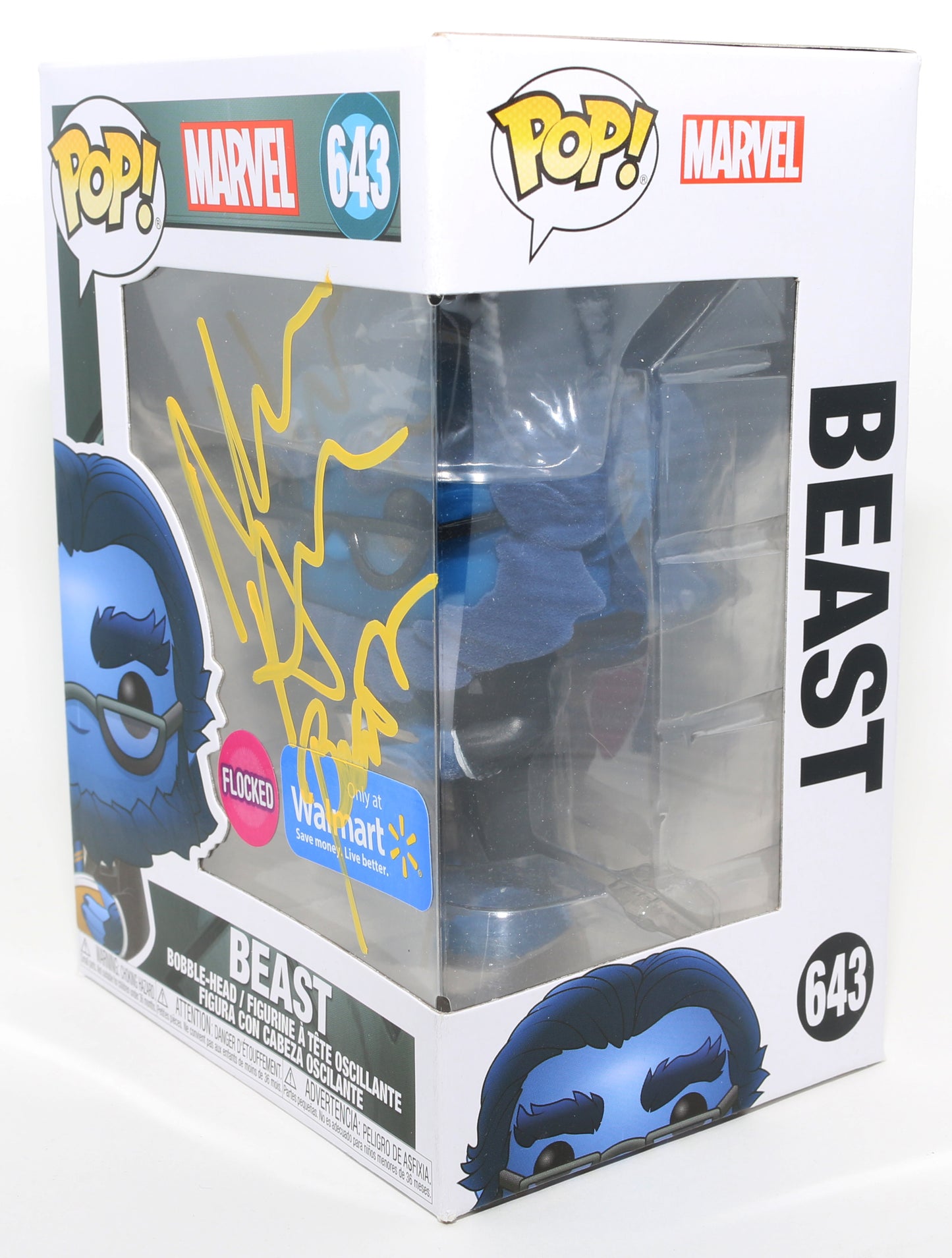 
                  
                    Nicholas Hoult as Beast in X-Men Flocked Walmart Exclusive Signed Funko POP! #643 with Character Name
                  
                