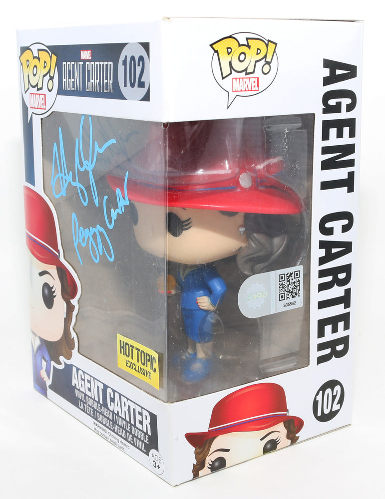 
                  
                    Hayley Atwell as Agent Peggy Carter in Marvel's Agent Carter Hot Topic Exclusive (SWAU) Signed Funko POP! #102 with Character Name
                  
                