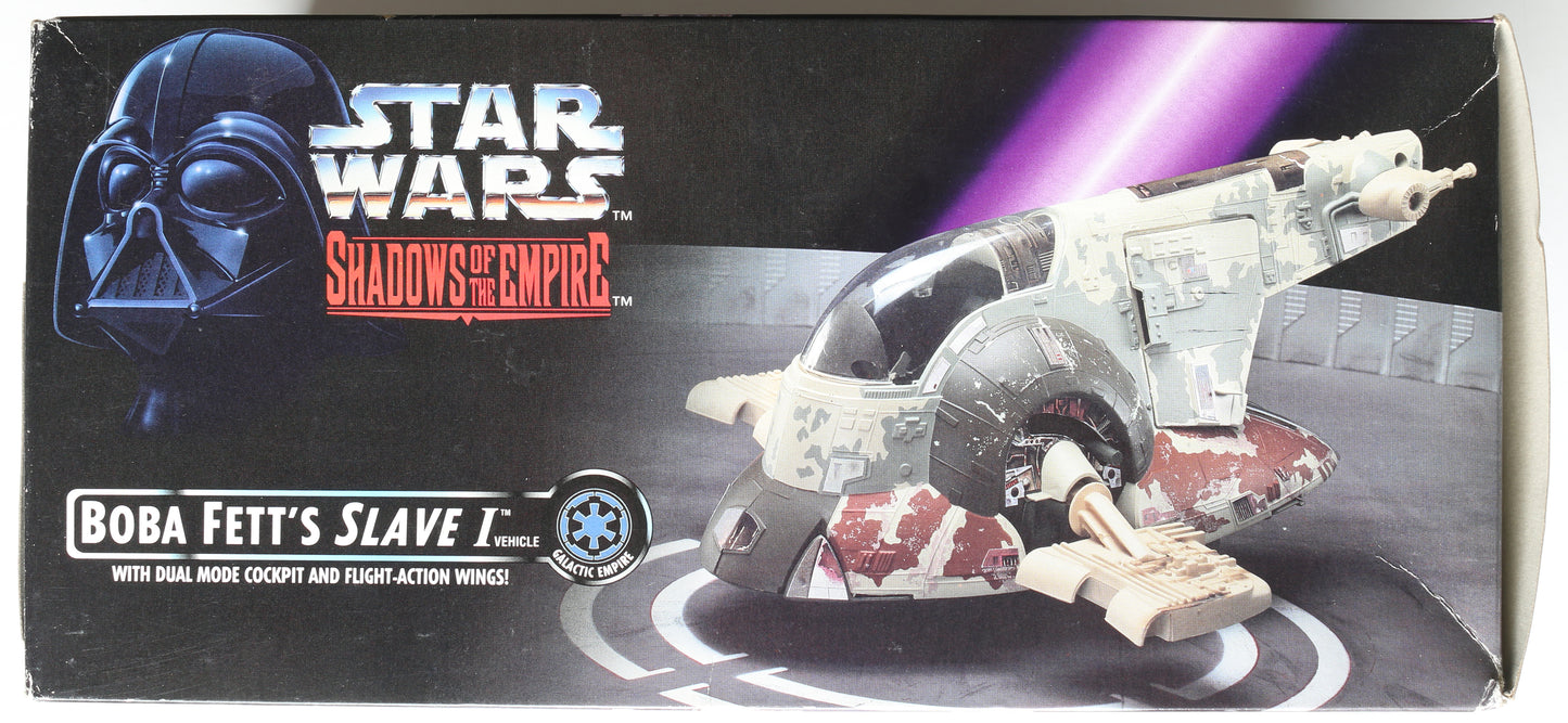
                  
                    Jeremy Bulloch as Boba Fett Star Wars: Shadows of the Empire Kenner Hasbro 1996 Signed Slave I Spaceship
                  
                
