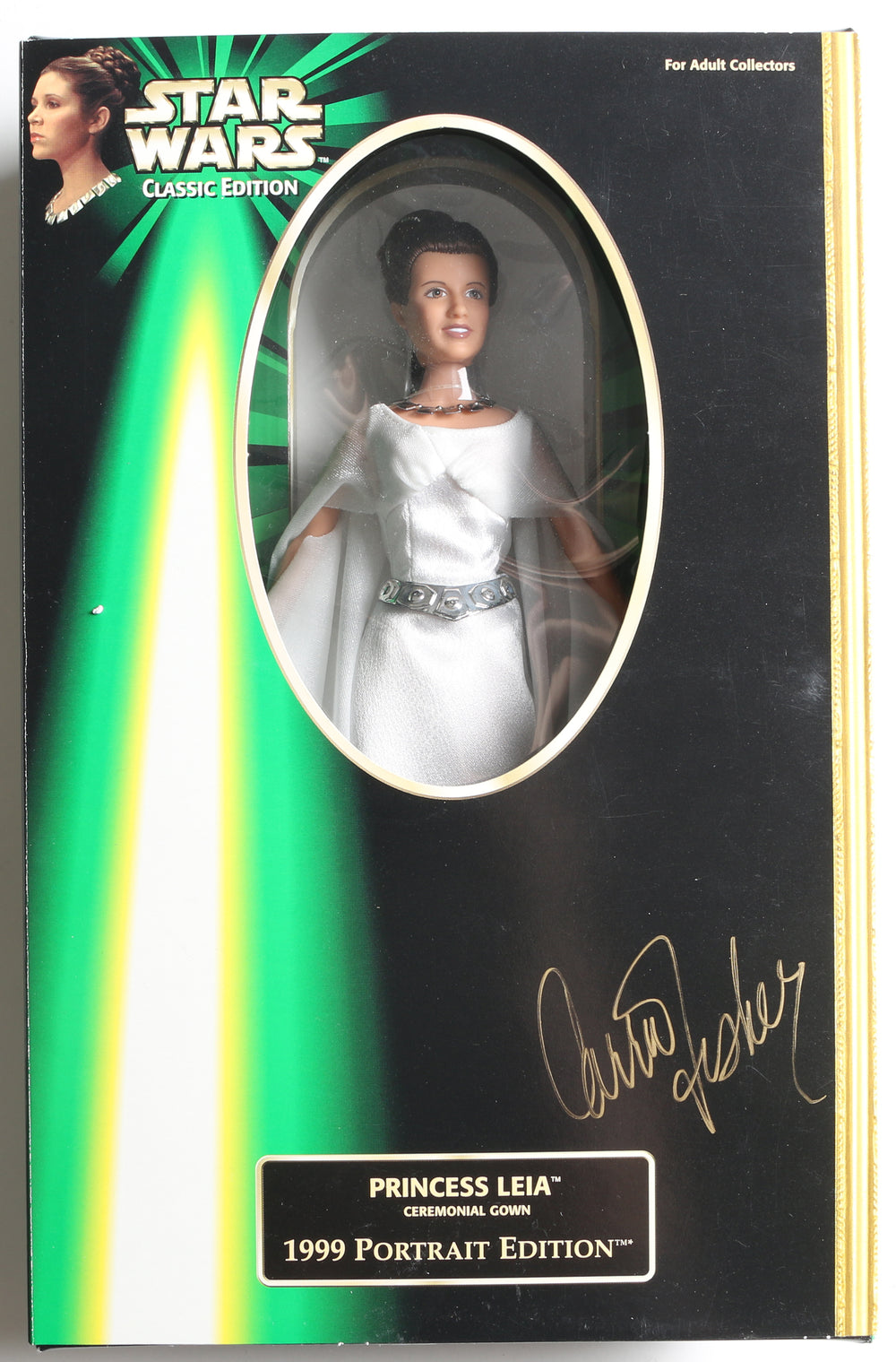 Carrie Fisher as Princess Leia in Ceremonial Gown Star Wars: A New Hope Signed Hasbro Doll