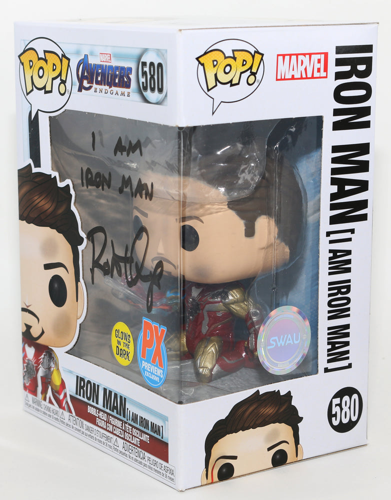 
                  
                    Robert Downey Jr. as Iron Man in Avengers: Endgame GITD Previews Exclusive (SWAU) Signed Funko POP! #580 with Quote
                  
                