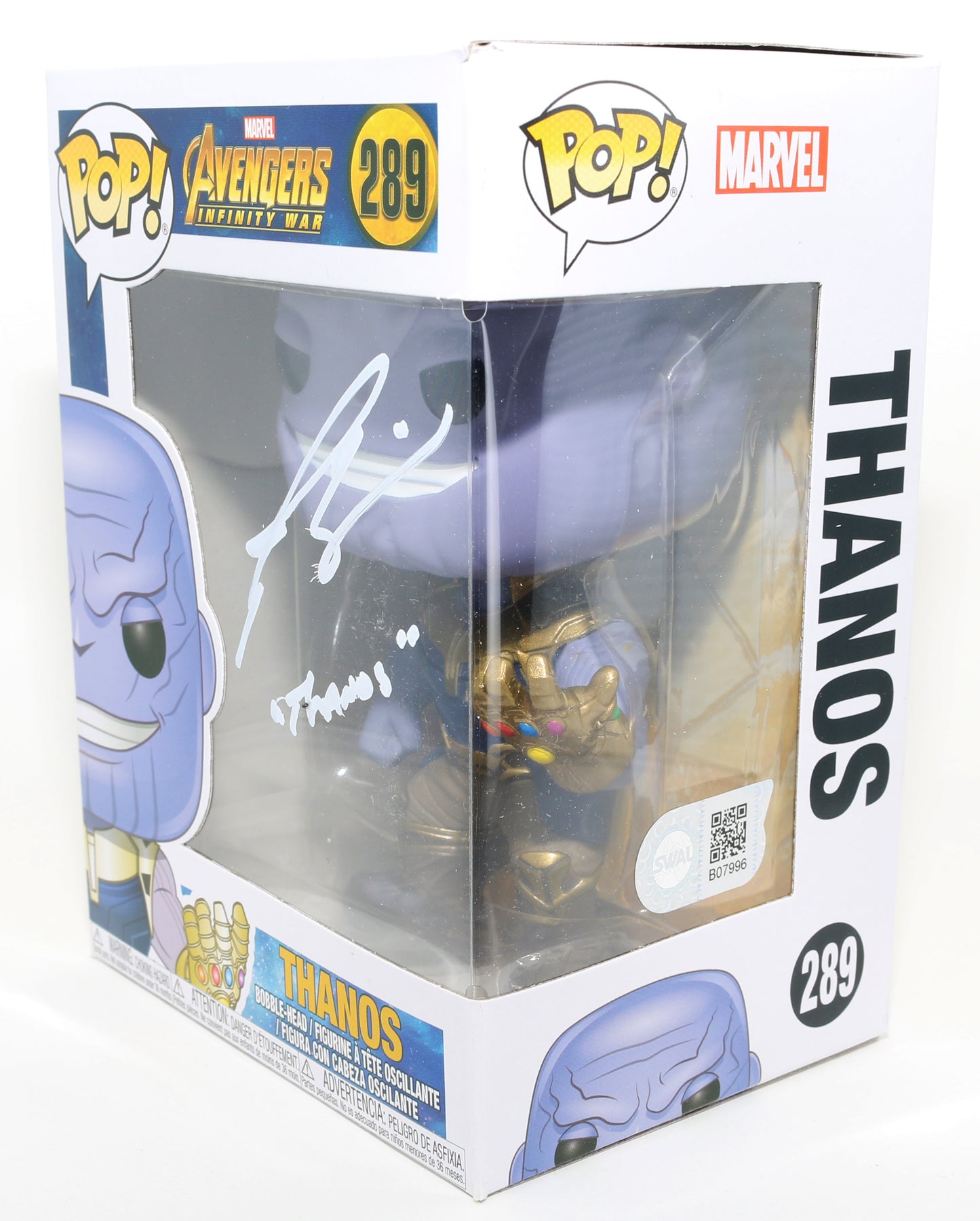 
                  
                    Josh Brolin as Thanos in Avengers: Infinity War (SWAU) Signed Funko POP! #289 with Character Name
                  
                
