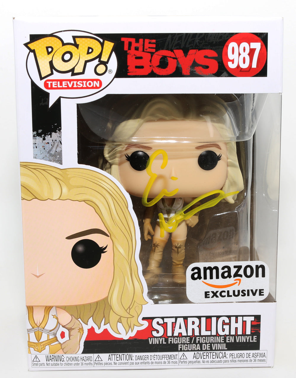 Erin Moriarty as Starlight [Vought Costume] in The Boys Amazon Exclusive (JSA) Signed Funko POP! #987
