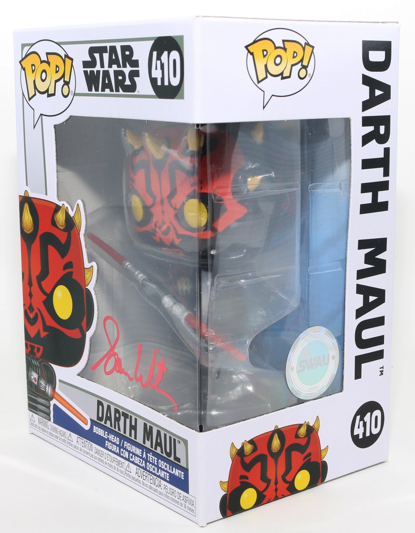
                  
                    Sam Witwer as Darth Maul in Star Wars: The Clone Wars (SWAU) Signed Funko POP! #410
                  
                