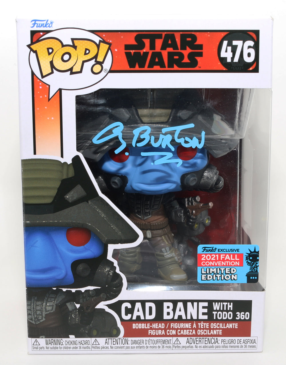 Corey Burton as Cad Bane in Star Wars: The Book of Boba Fett 2021 Fall Con Limited Edition (SWAU) Signed Funko POP!  #476