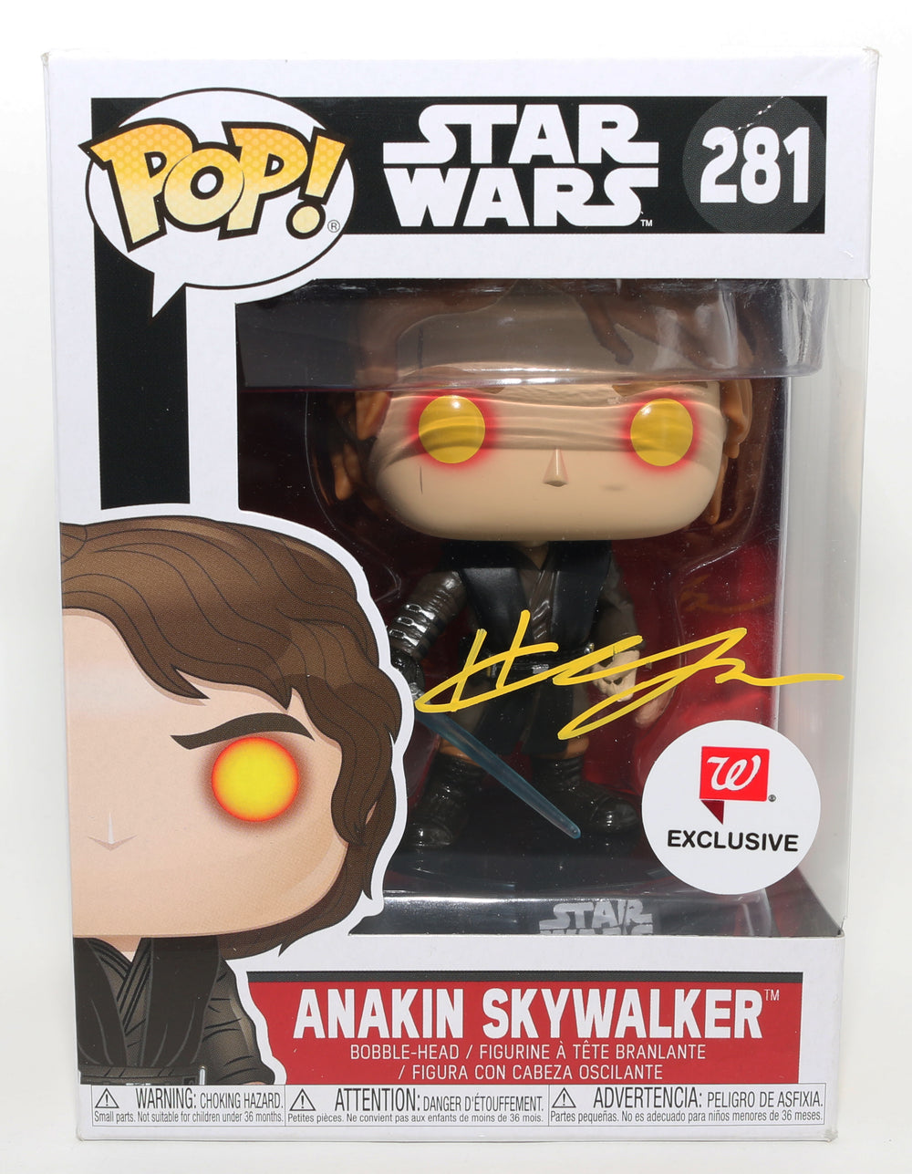 Hayden Christensen as Anakin Skywalker in Star Wars Episode III: Revenge of the Sith Walgreen's Exclusive (Beckett) Signed Funko POP!  #281