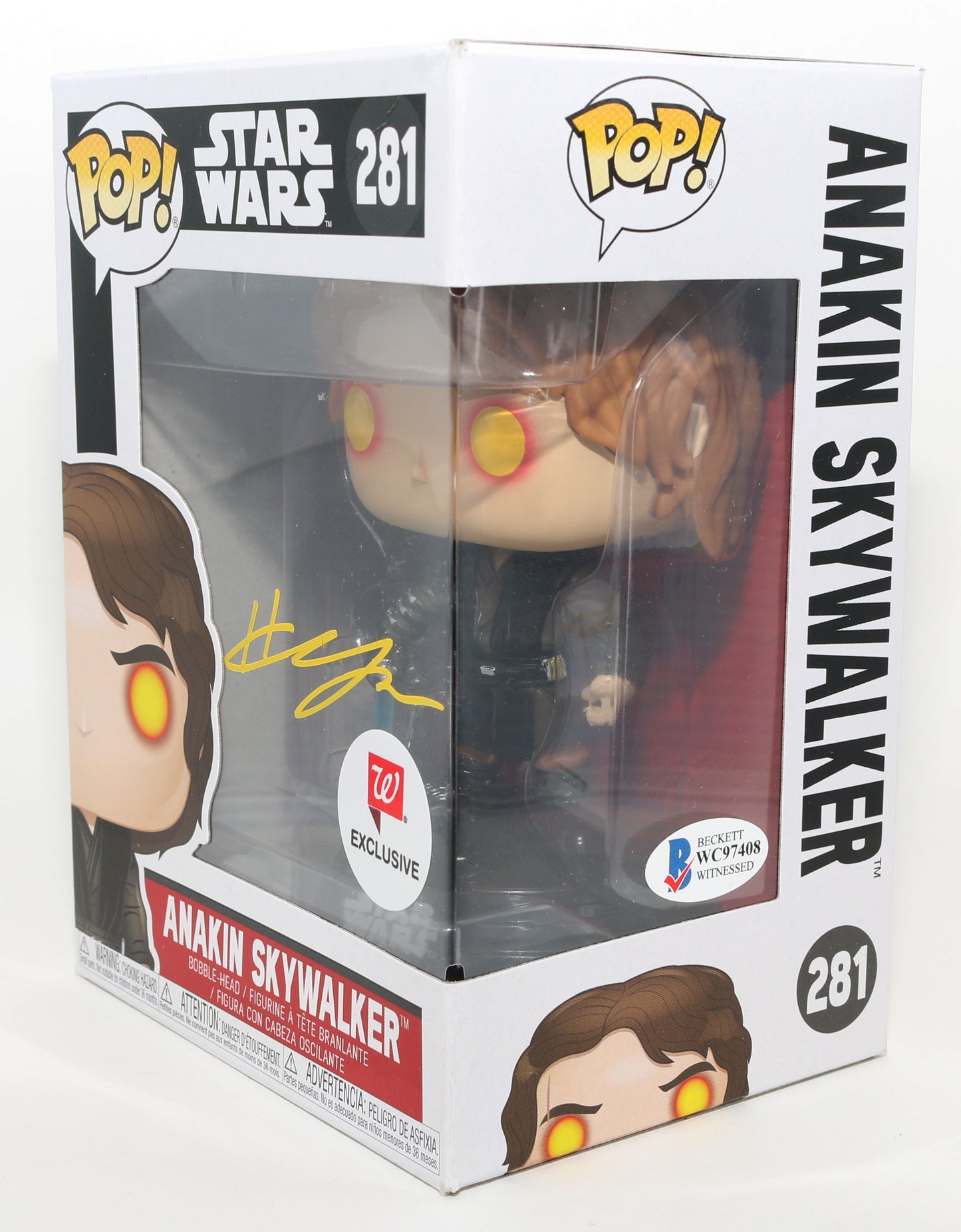 
                  
                    Hayden Christensen as Anakin Skywalker in Star Wars Episode III: Revenge of the Sith Walgreen's Exclusive (Beckett) Signed Funko POP!  #281
                  
                