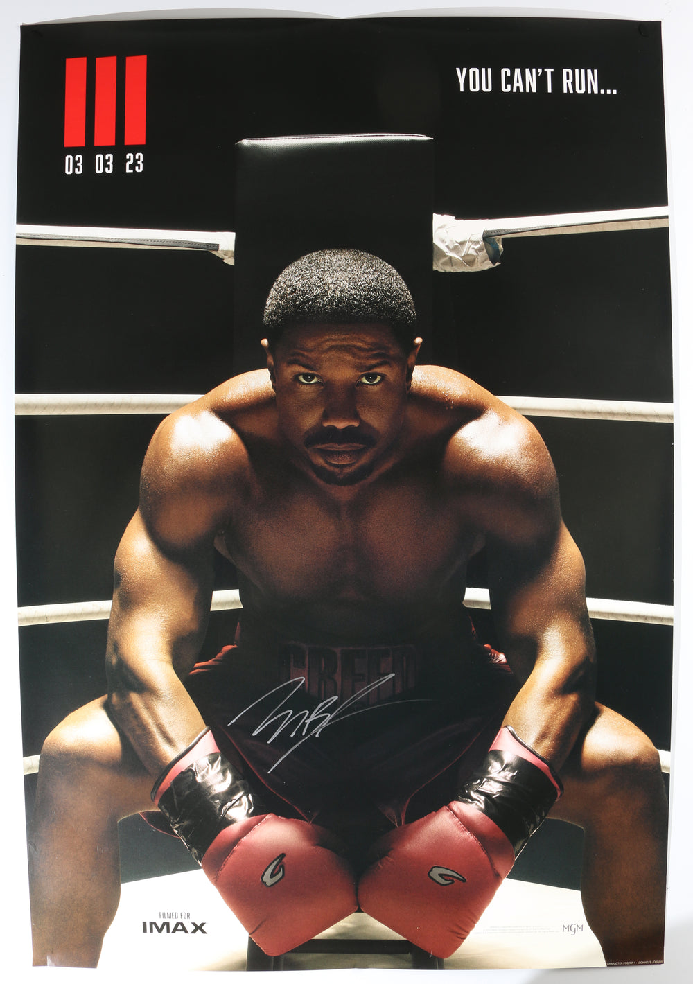 Michael B. Jordan as Adonis Creed in Creed III Signed 27x40 Poster