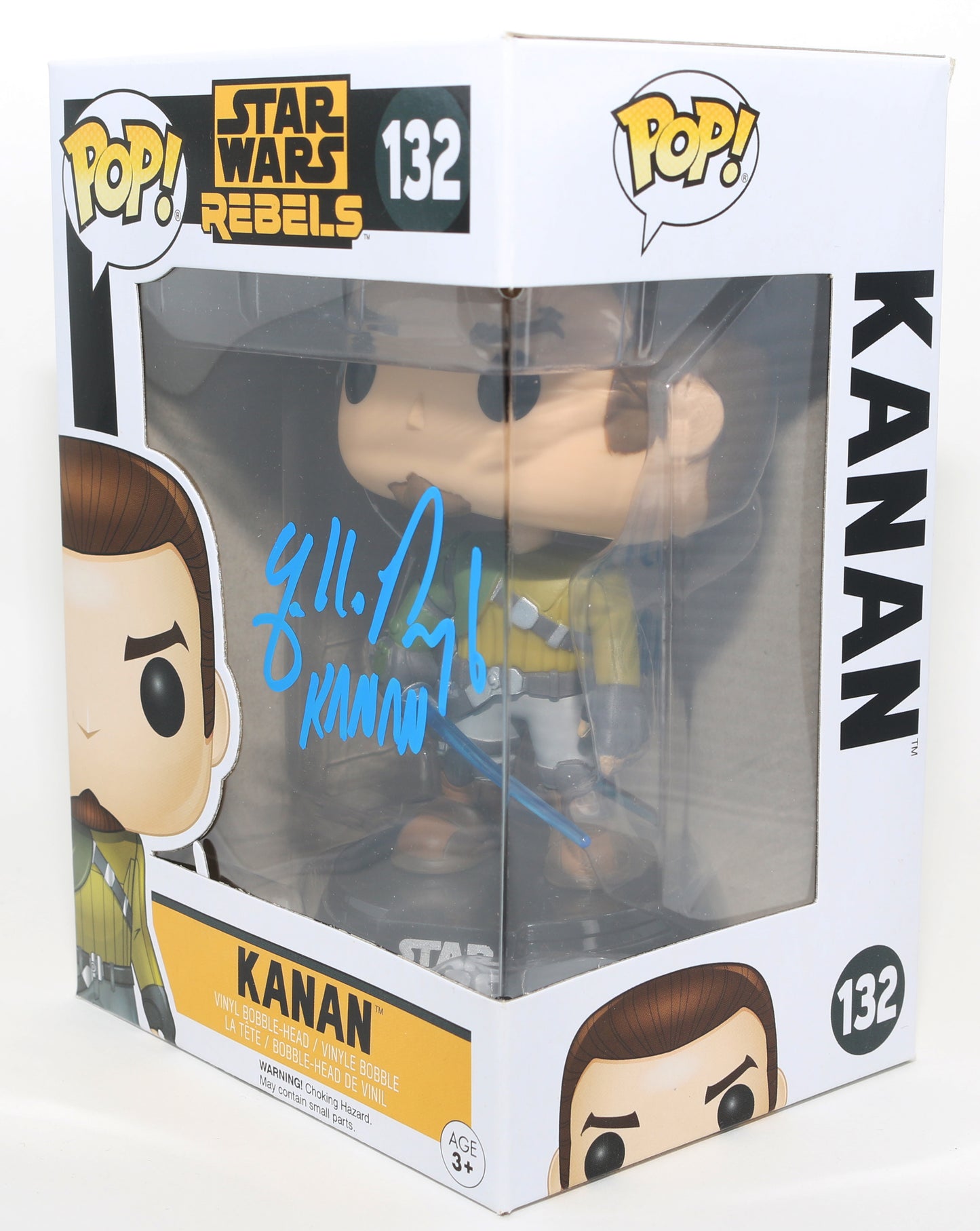 
                  
                    Freddie Prinze Jr. as Kanan in Star Wars: Rebels Signed Funko POP! #132 with Character Name
                  
                