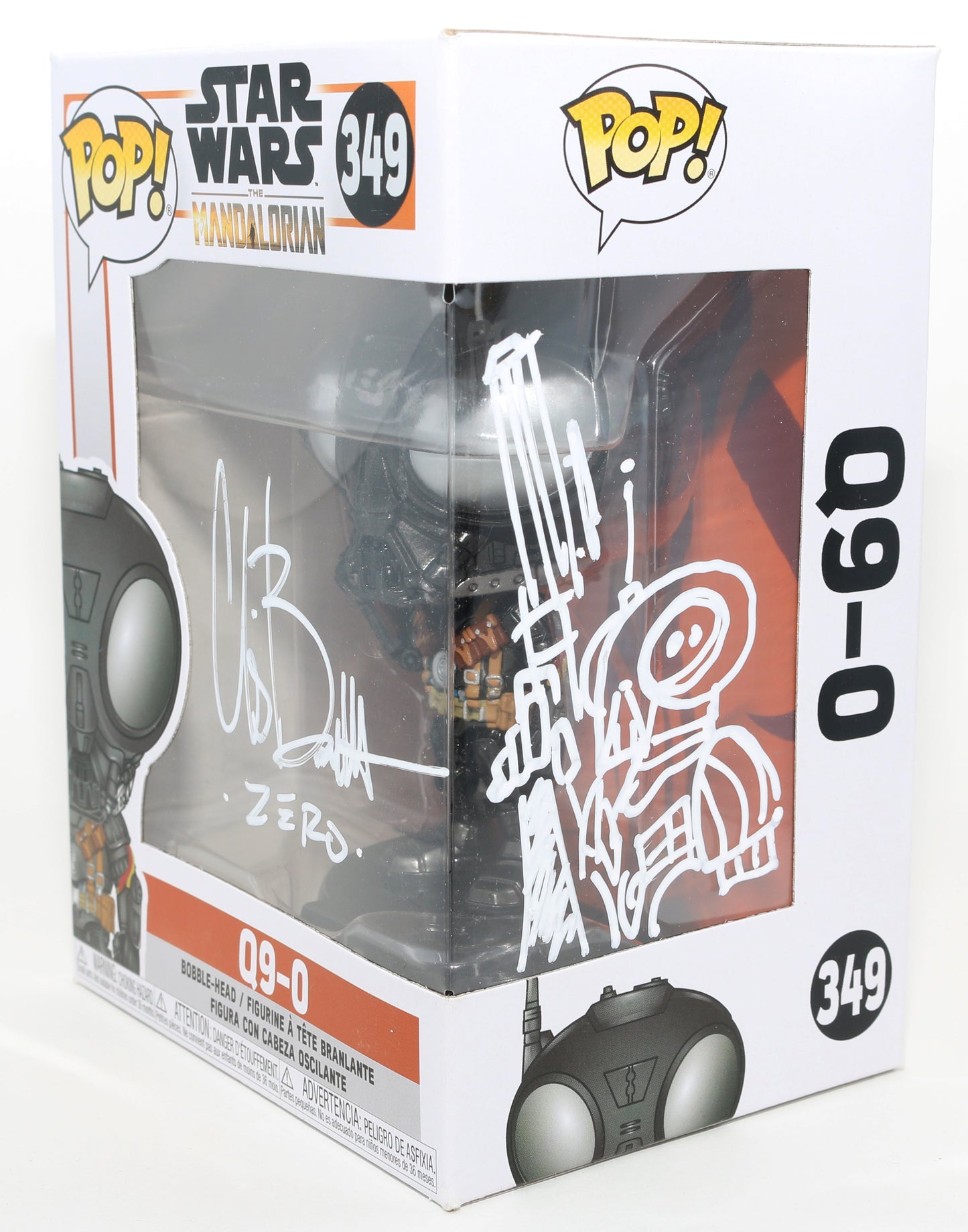 
                  
                    Christopher Bartlett as Q9-0 in Star Wars: The Mandalorian Signed Funko POP! #349 with Character Name & Sketch
                  
                