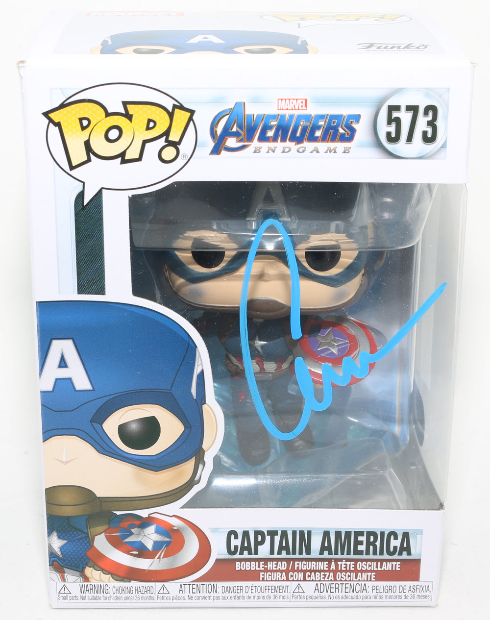 Chris Evans as Captain America in Avengers: Endgame (SWAU) Signed Funko POP! #573