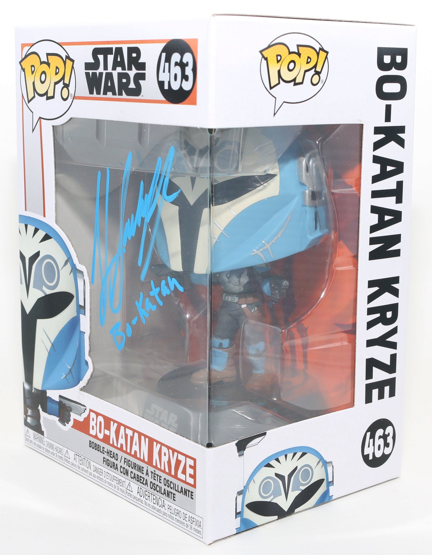 
                  
                    Katee Sackhoff as Bo-Katan Kryze [Masked] in Star Wars: The Mandalorian Signed Funko POP! #463 with Character Name
                  
                