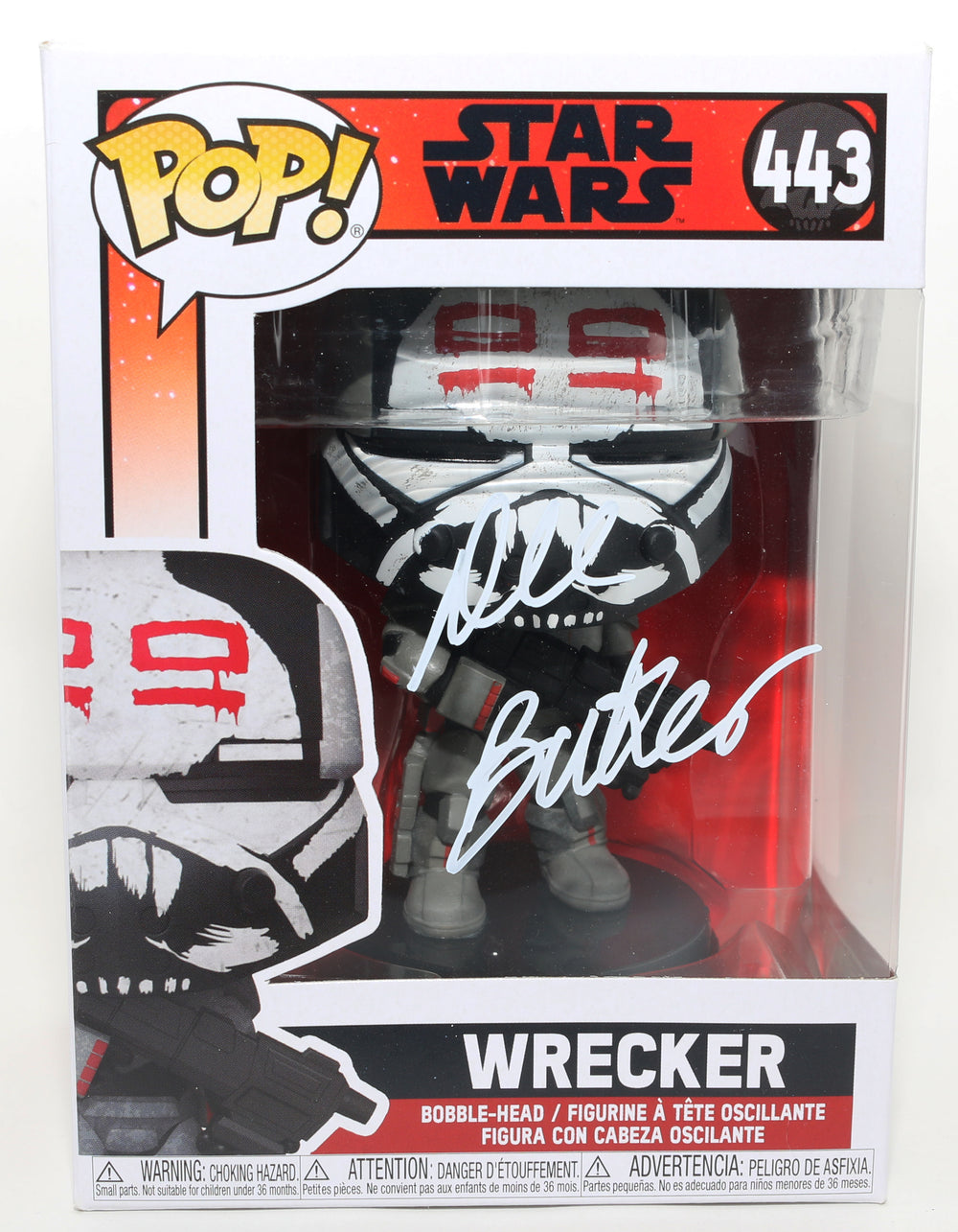 Dee Bradley Baker as Wrecker in Star Wars: The Bad Batch Signed Funko POP! #443