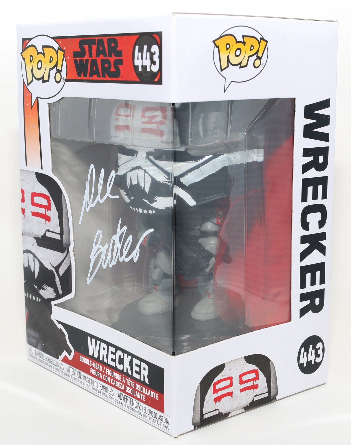 
                  
                    Dee Bradley Baker as Wrecker in Star Wars: The Bad Batch Signed Funko POP! #443
                  
                