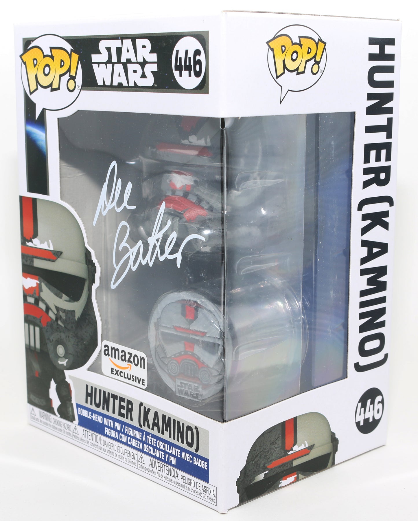 
                  
                    Dee Bradley Baker as Hunter (Kamino) in Star Wars: The Bad Batch Amazon Exclusive Signed Funko POP! #446
                  
                