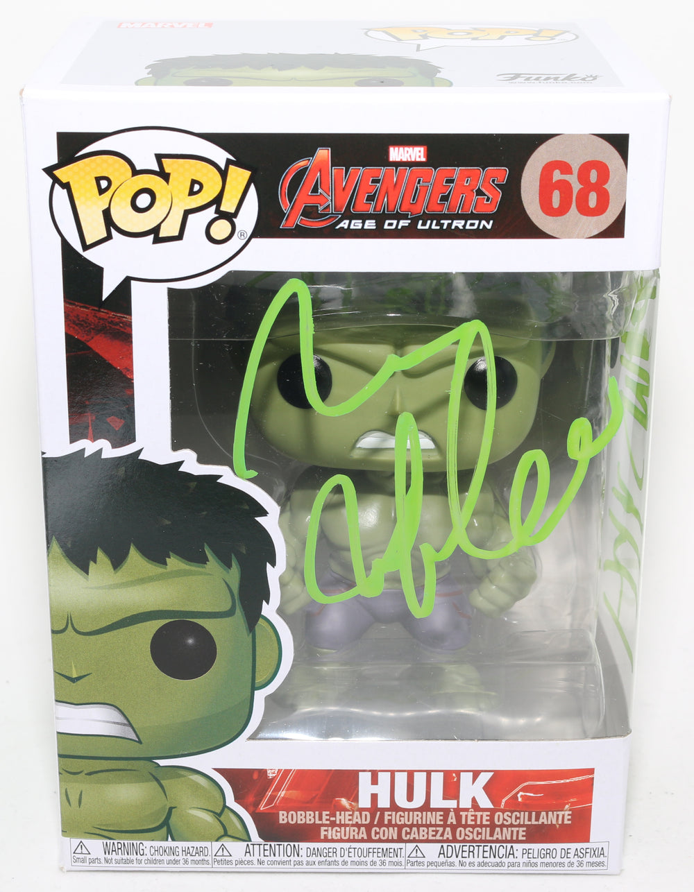 Mark Ruffalo as the Hulk in Avengers: Age of Ultron (SWAU) Signed Funko POP! #68 with Quote