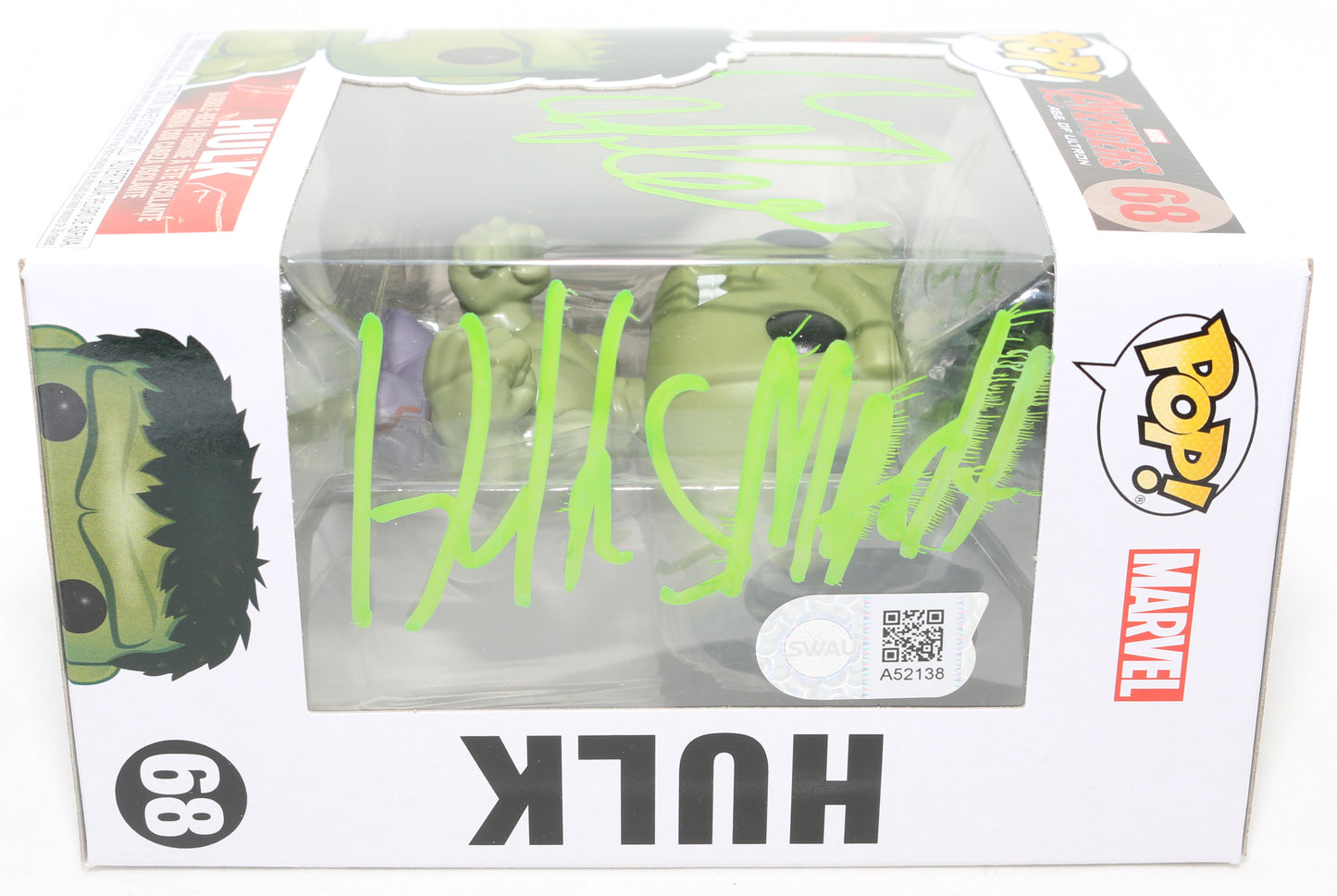 
                  
                    Mark Ruffalo as the Hulk in Avengers: Age of Ultron (SWAU) Signed Funko POP! #68 with Quote
                  
                