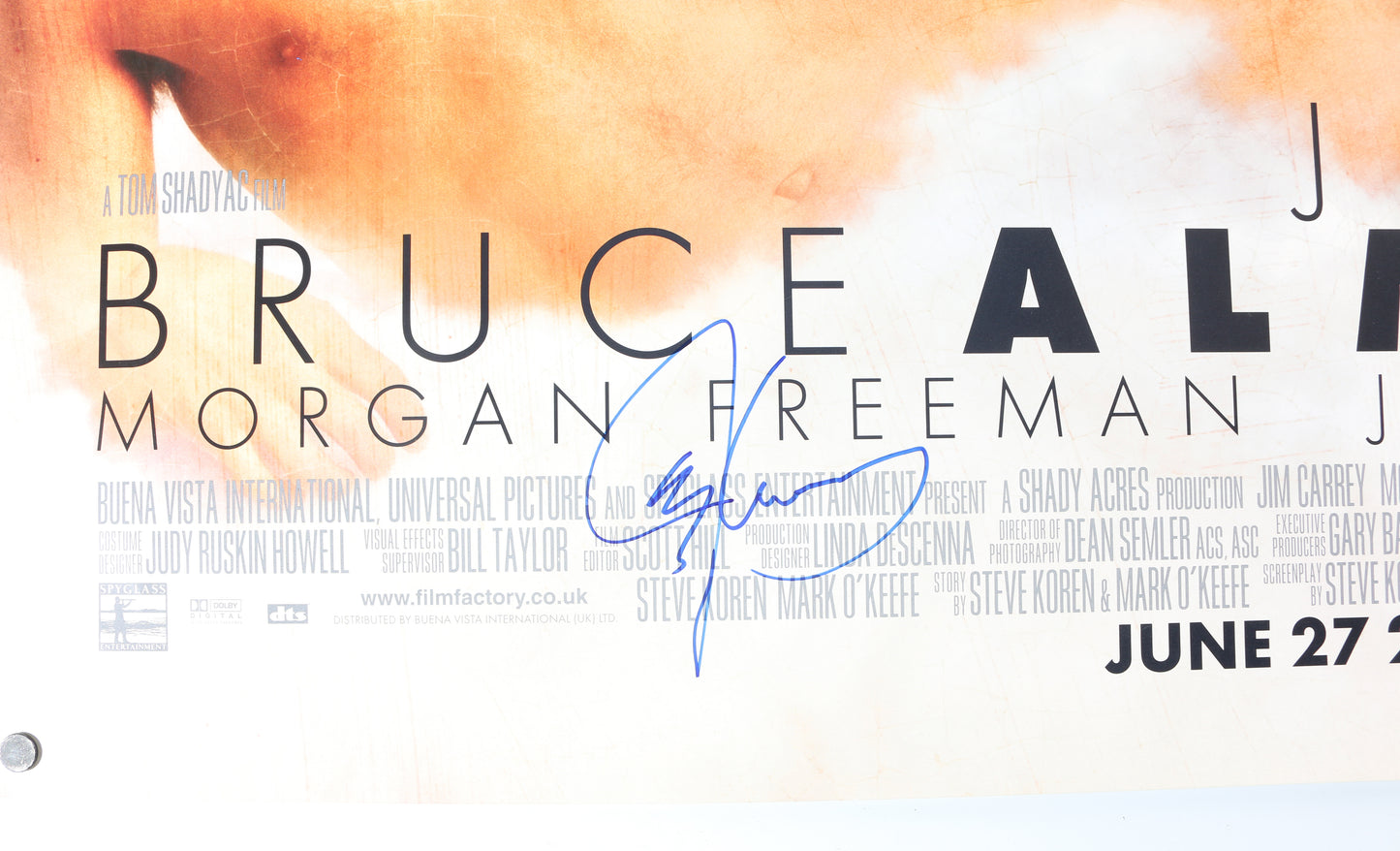 
                  
                    Jim Carrey as Bruce Nolan in Bruce Almighty Signed 30x40 Poster
                  
                