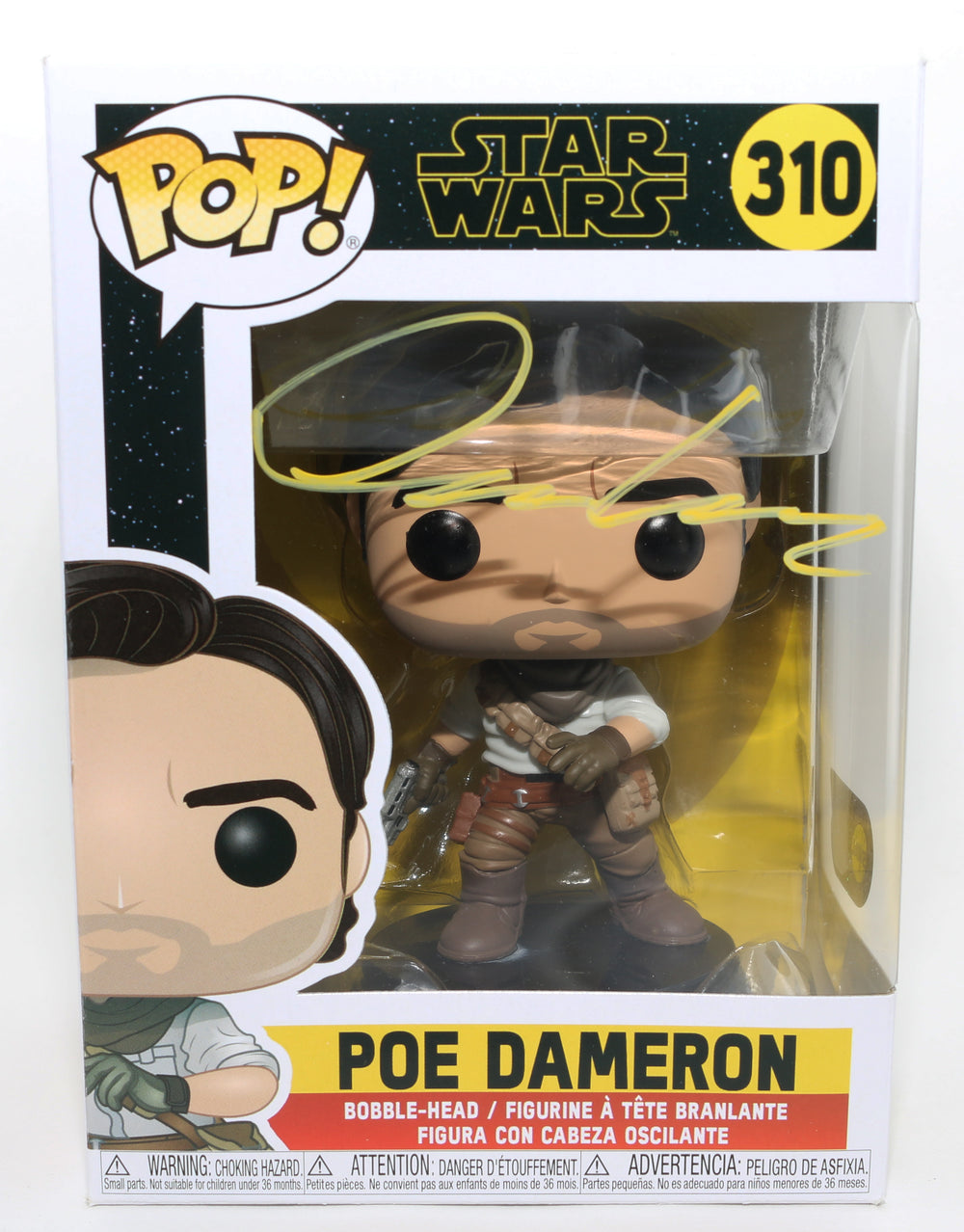 Oscar Isaac as Poe Dameron in Star Wars: The Rise of Skywalker (SWAU) Signed Funko POP! #310