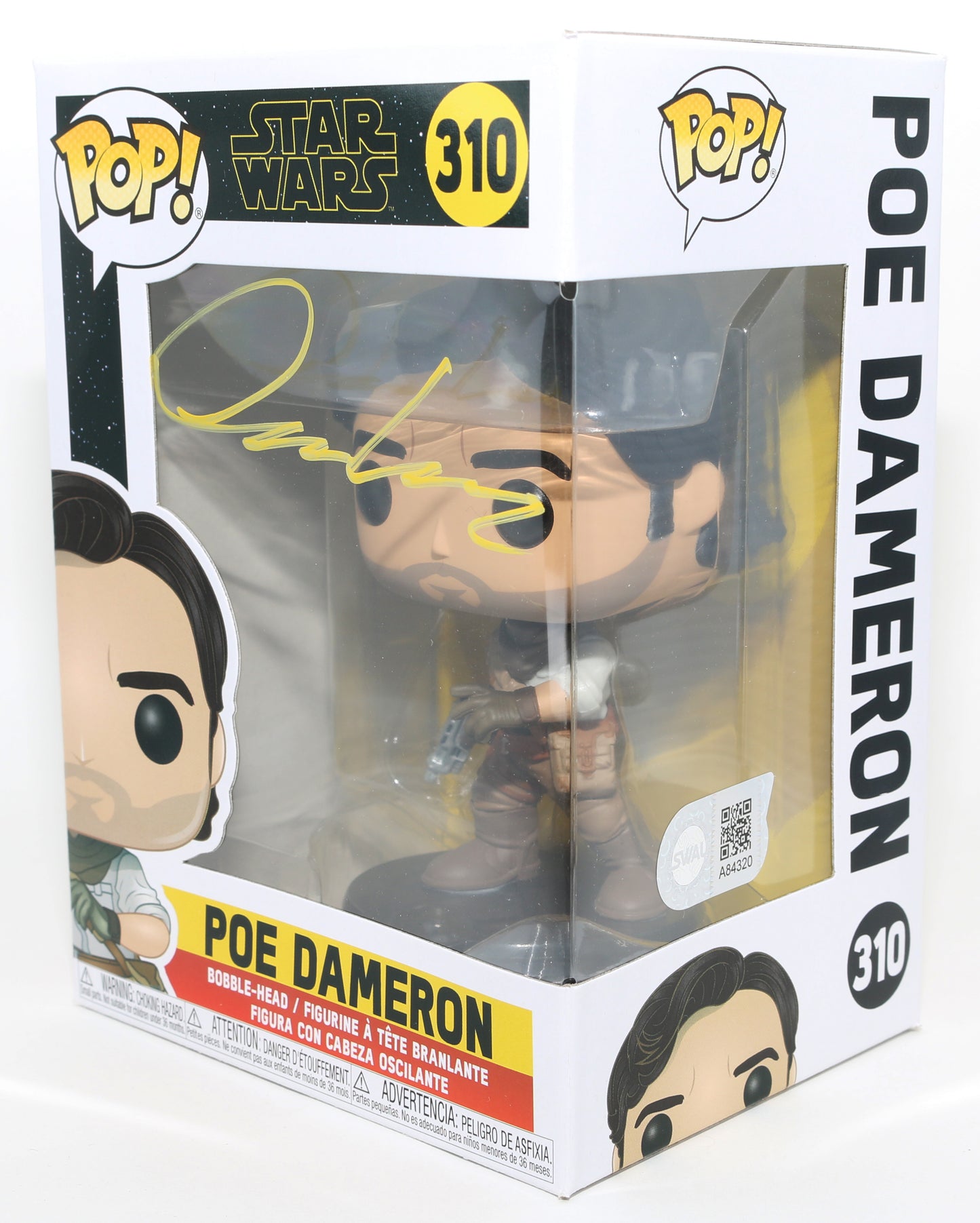 
                  
                    Oscar Isaac as Poe Dameron in Star Wars: The Rise of Skywalker (SWAU) Signed Funko POP! #310
                  
                