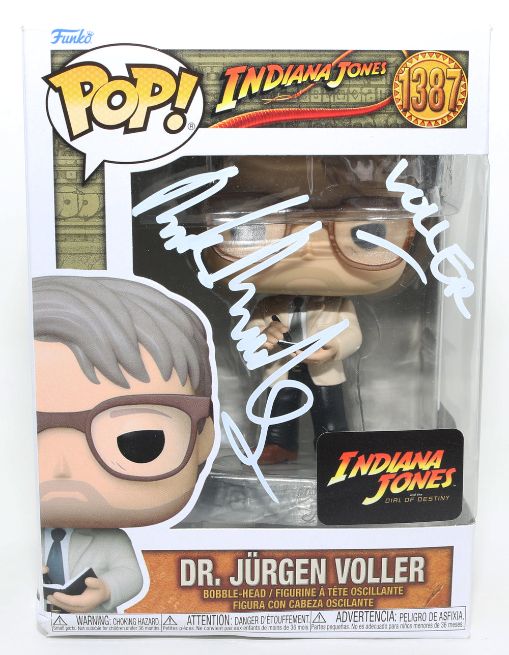 Mads Mikkelsen as Dr. Jürgen Voller in Indiana Jones and the Dial of Destiny (SWAU) Signed Funko POP! #1387 with Character Name