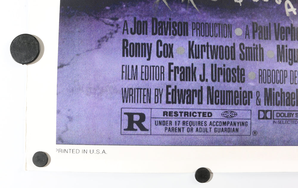 
                  
                    RoboCop 27x40 Poster Cast Signed by Peter Weller, Nancy Allen, Ray Wise, Bill Farmer, Kurtwood Smith,, Gary Combs, SD Nemeth, Mark Carlton, Scott Thomson, Kevin Kutchaver, Diane Robin, Sage Parker, Yolanda Williams, Ronny Cox, Jesse Goins, & More
                  
                