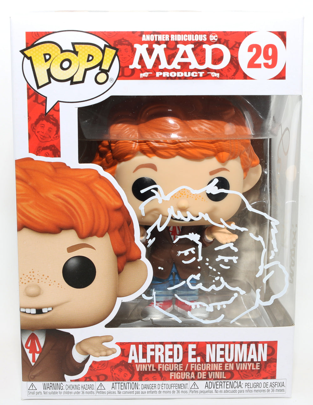 Tom Richmond Alfred E. Neuman Artist for Mad Magazine Signed Funko POP! #29 with Character Name & Sketch