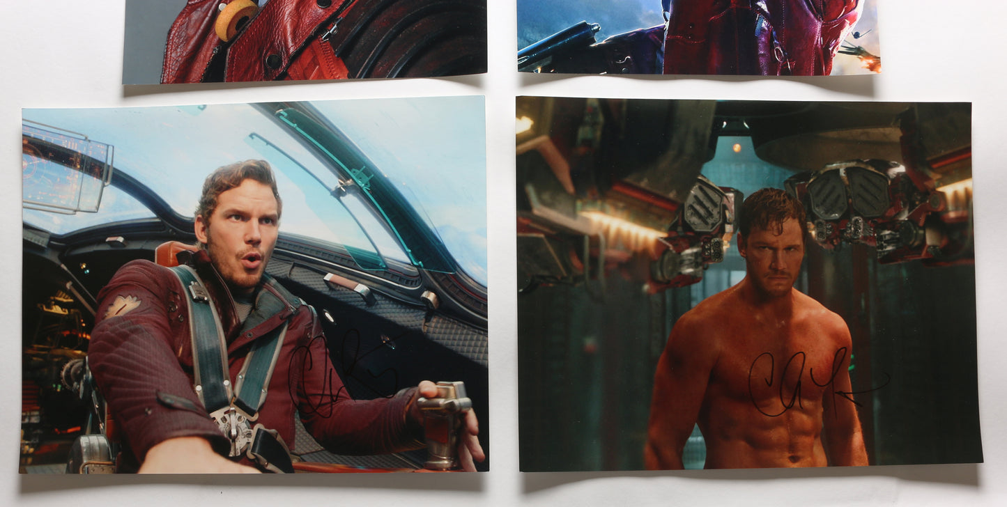 
                  
                    Chris Pratt as Star-Lord in Guardians of the Galaxy Vol. 1 Signed 11x14 Photo 4pc LOT
                  
                