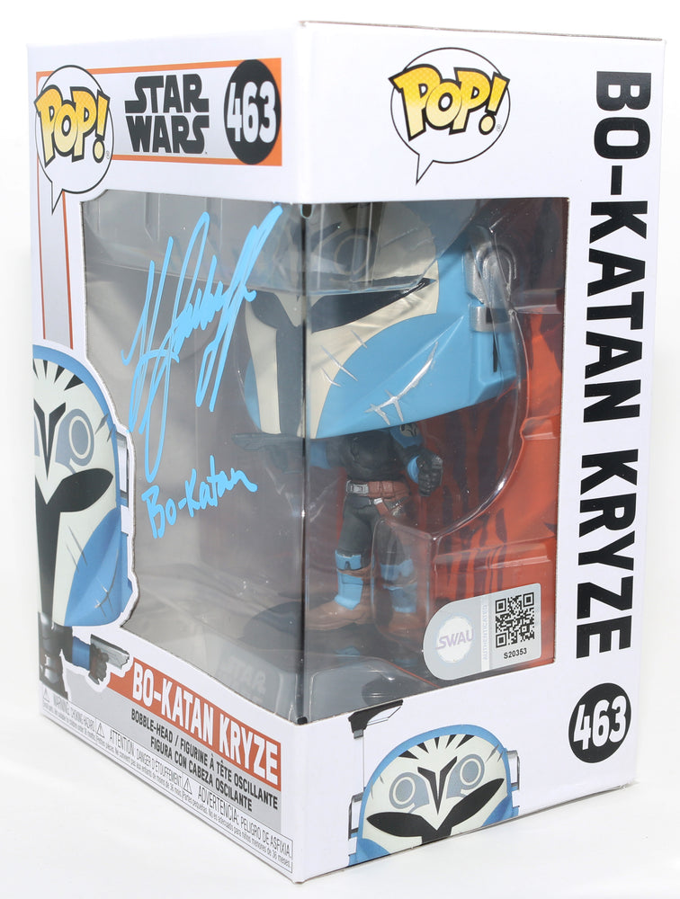
                  
                    Katee Sackhoff as Bo-Katan Kryze [Masked] in Star Wars: The Mandalorian (SWAU) Signed Funko POP! #463 with Character Name
                  
                