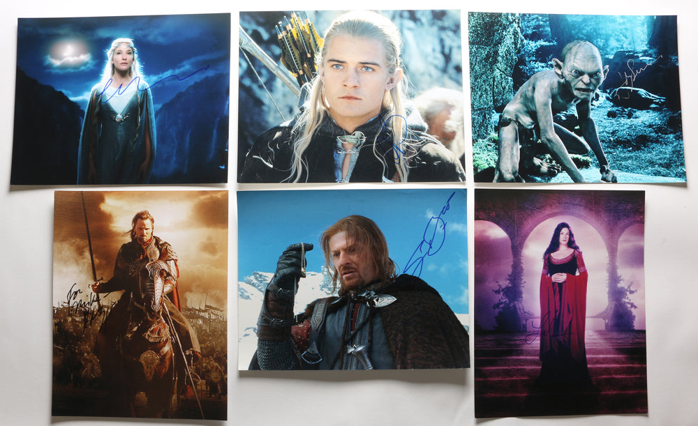 The Lord of the Rings Trilogy 11x14 Photo 6pc LOT Signed by Viggo Mortensen, Orlando Bloom, Cate Blanchett, Andy Serkis, Liv Tyler, & Sean Bean