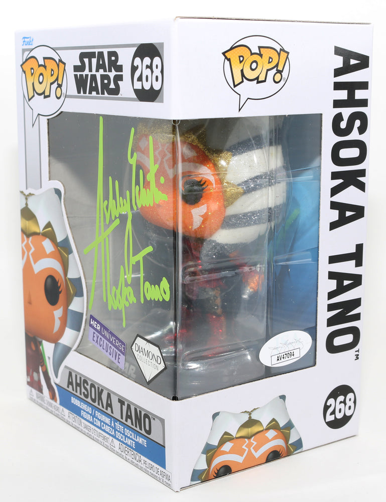 
                  
                    Ashley Eckstein as Ahsoka Tano [Green Lightsaber] in Star Wars: The Clone Wars Her Universe Diamond Exclusive (JSA) Signed Funko POP! #268 with Character Name
                  
                