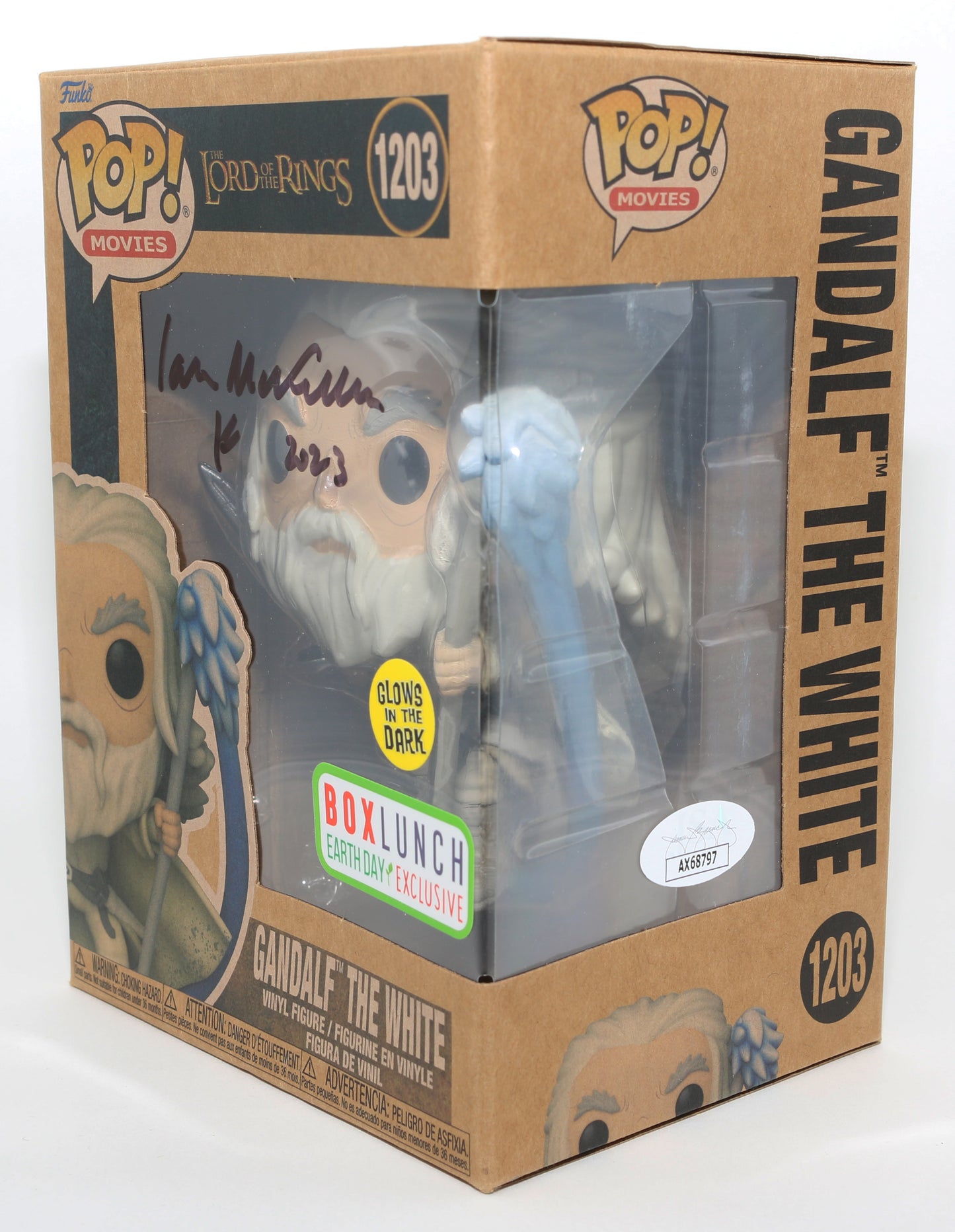 
                  
                    Ian McKellen as Gandalf the White in The Lord of the Rings: The Return of the King GITD Box Lunch Exclusive (JSA) Signed Funko POP! #1203
                  
                