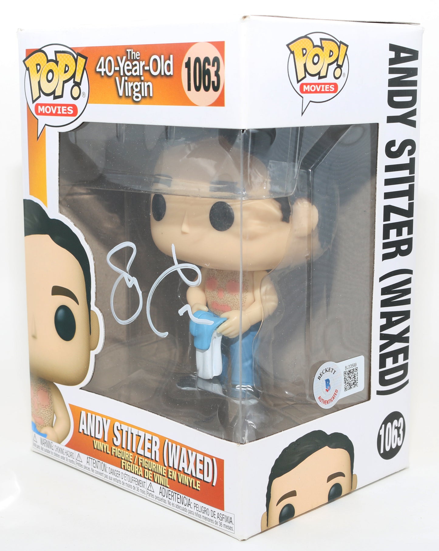 
                  
                    Steve Carell as Andy Stitzer in The 40-Year-Old Virgin (Beckett) Signed Funko POP! #1063
                  
                