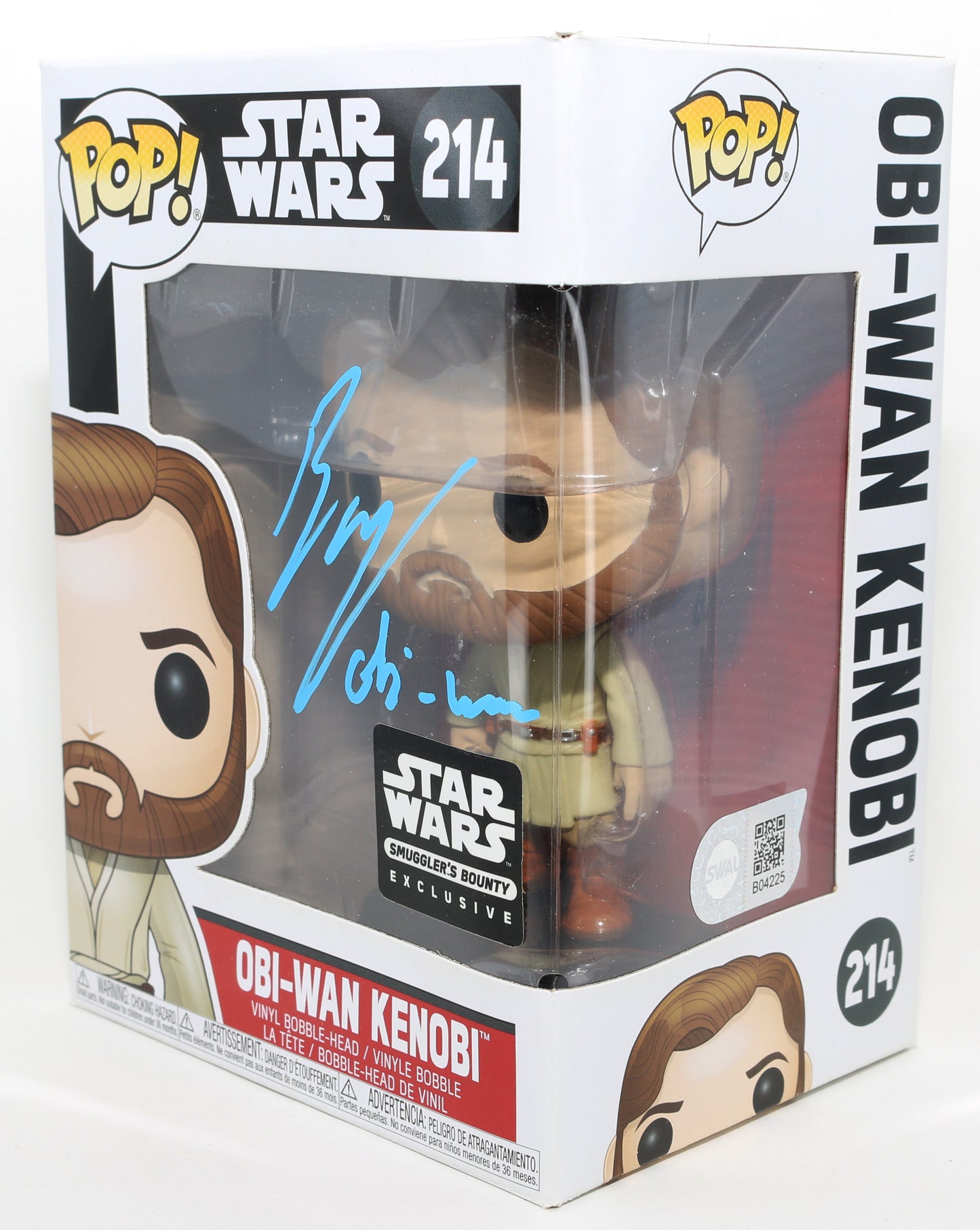 
                  
                    Ewan McGregor as Obi-Wan Kenobi in Star Wars Episode I: The Phantom Menace Smuggler's Bounty Exclusive (SWAU) Signed Funko POP! #214 with Character Name
                  
                